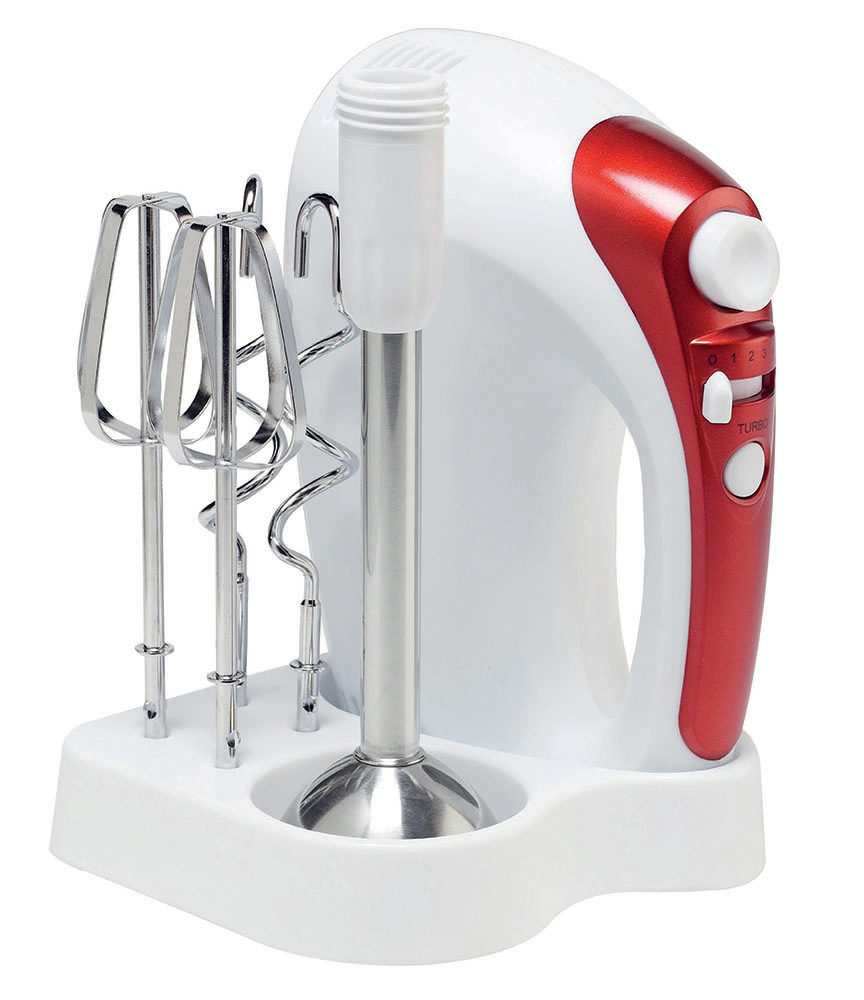 Hand Mixer GM-2621C with holder White and red